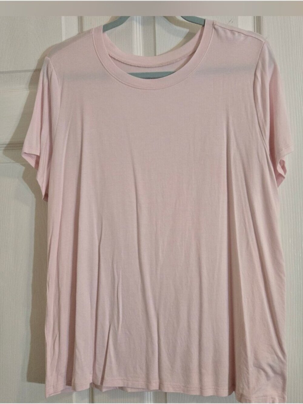 Soft Crewneck Tee in Pale Pink